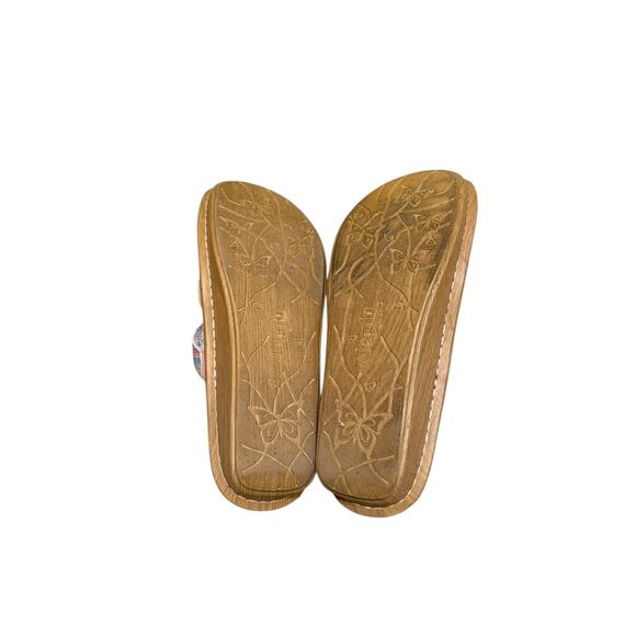 Alegria Venice Sandals Womens Size 9 Strappy Star Button Slide Mules Comfort - Picture 7 of 9